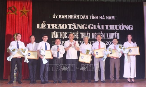 54 tác phẩm được trao Giải thưởng Văn học nghệ thuật Nguyễn Khuyến